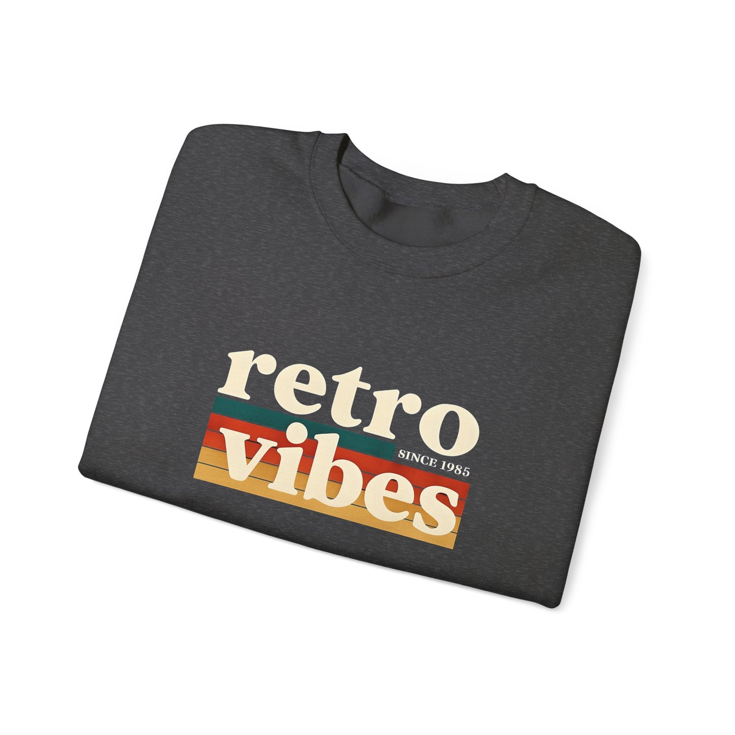 Retro Vibes Crewneck Sweatshirt, Unisex Vintage Style, Cozy Fall Fashion, Gift for Music Lovers, Chill Weekend Wear