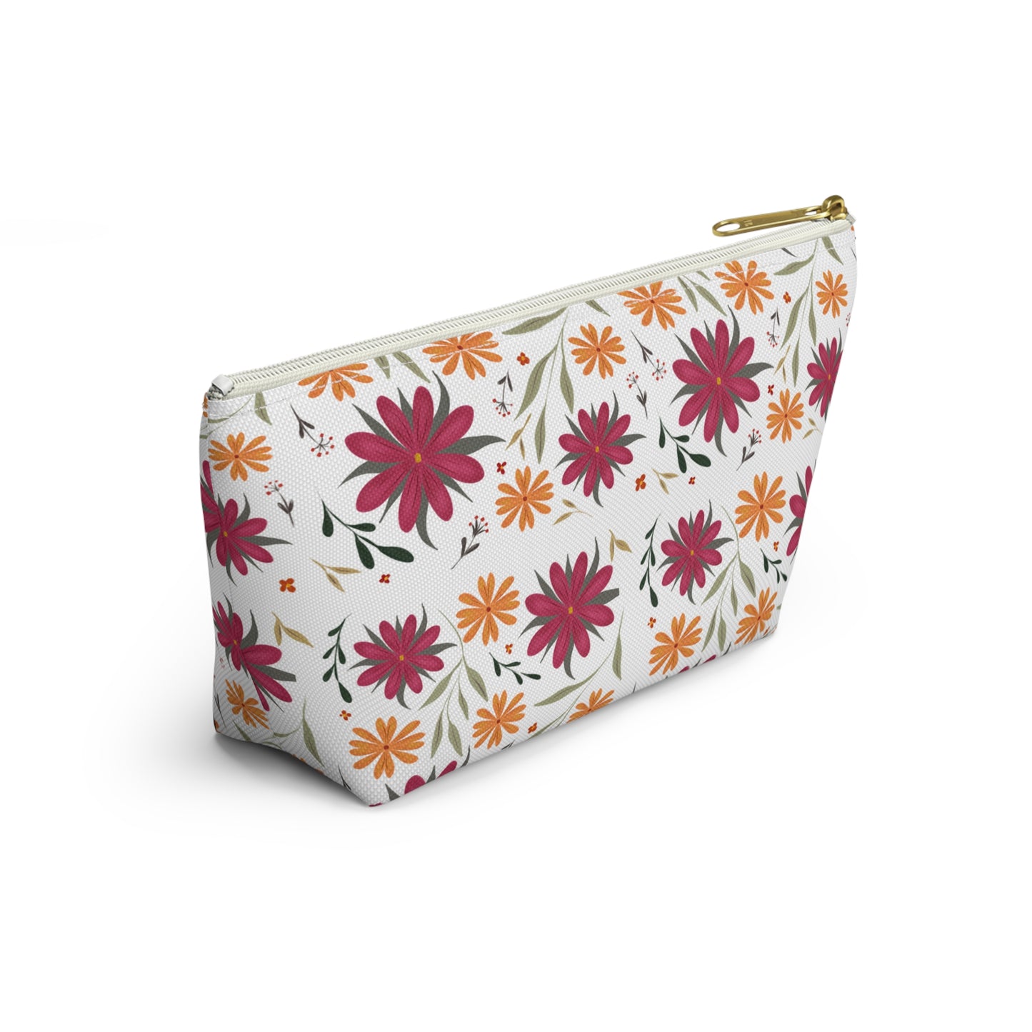 Floral Accessory Pouch - Ideal Travel Makeup Bag, Toiletry Organizer, Gift for Her, Eco-Friendly, Everyday Essentials