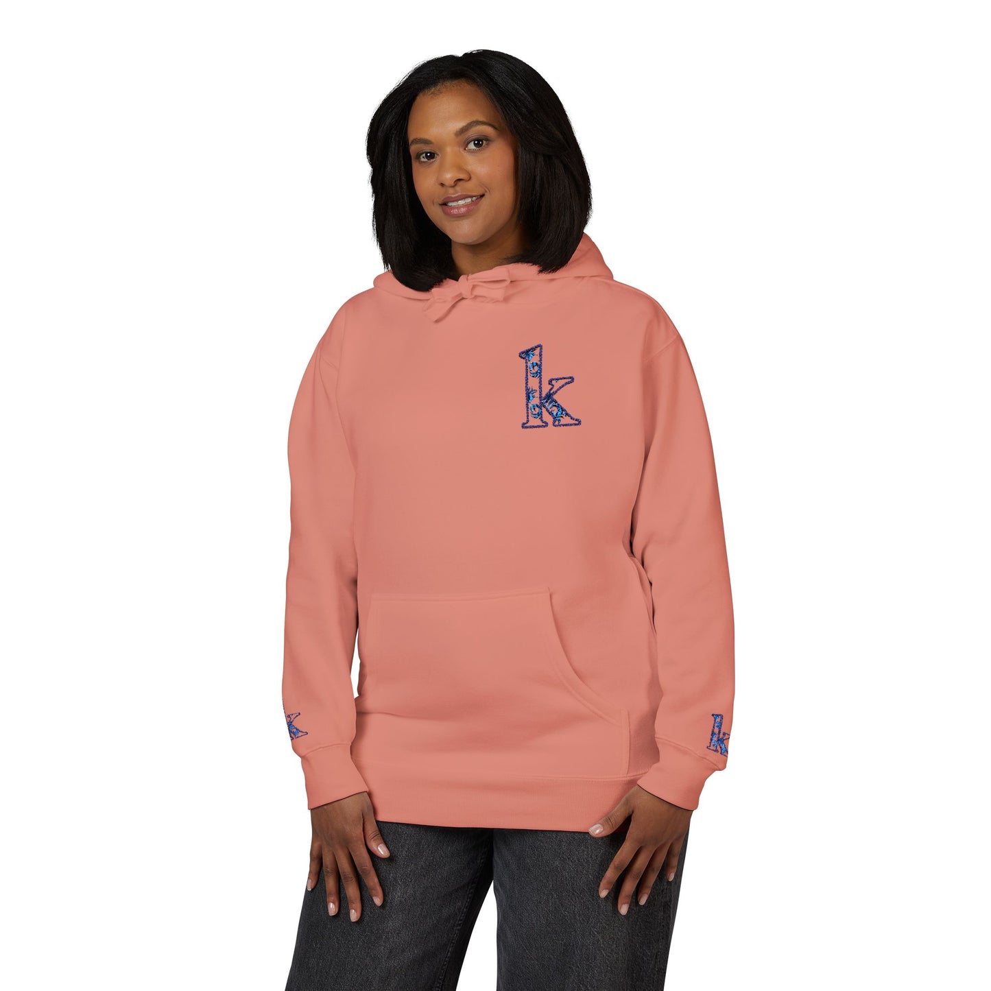 Cozy Floral Monogram Fleece Hoodie for Unisex - Perfect Gift for Birthdays, Valentine’s Day, Casual Wear, Adventure