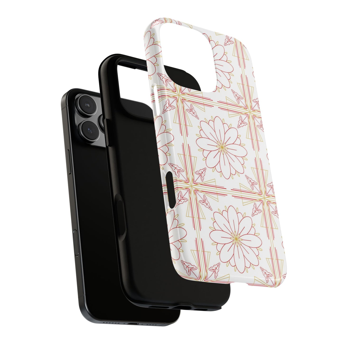 Floral Pattern Phone Case - Stylish Tough Case, Flower Design, Cute Mobile Cover, Phone Accessory, Gift for Her, Spring Style