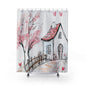 Charming Cottage Pink Blossom Shower Curtain