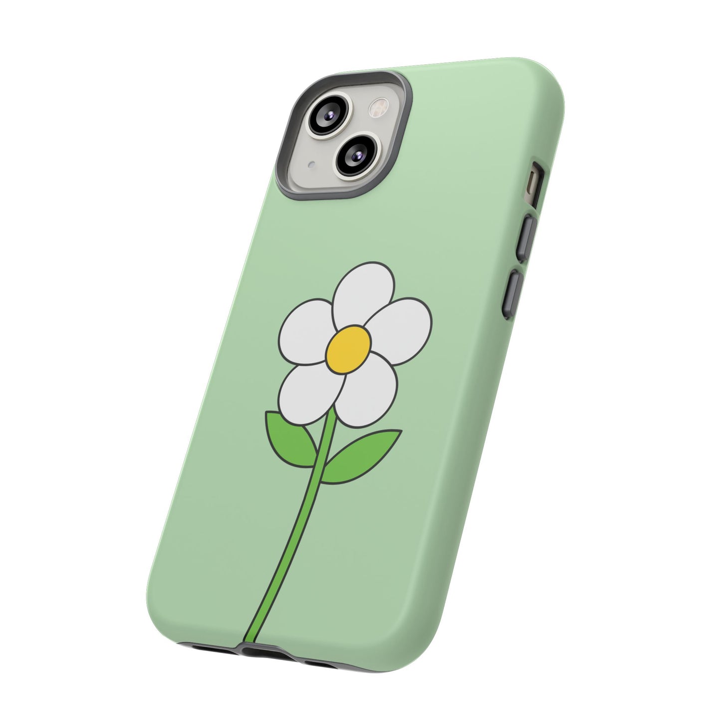 Floral Phone Case - Tough Cases for Nature Lovers, Cute Green Flower Design, iPhone Cover, Gift for Her, Spring Accessories