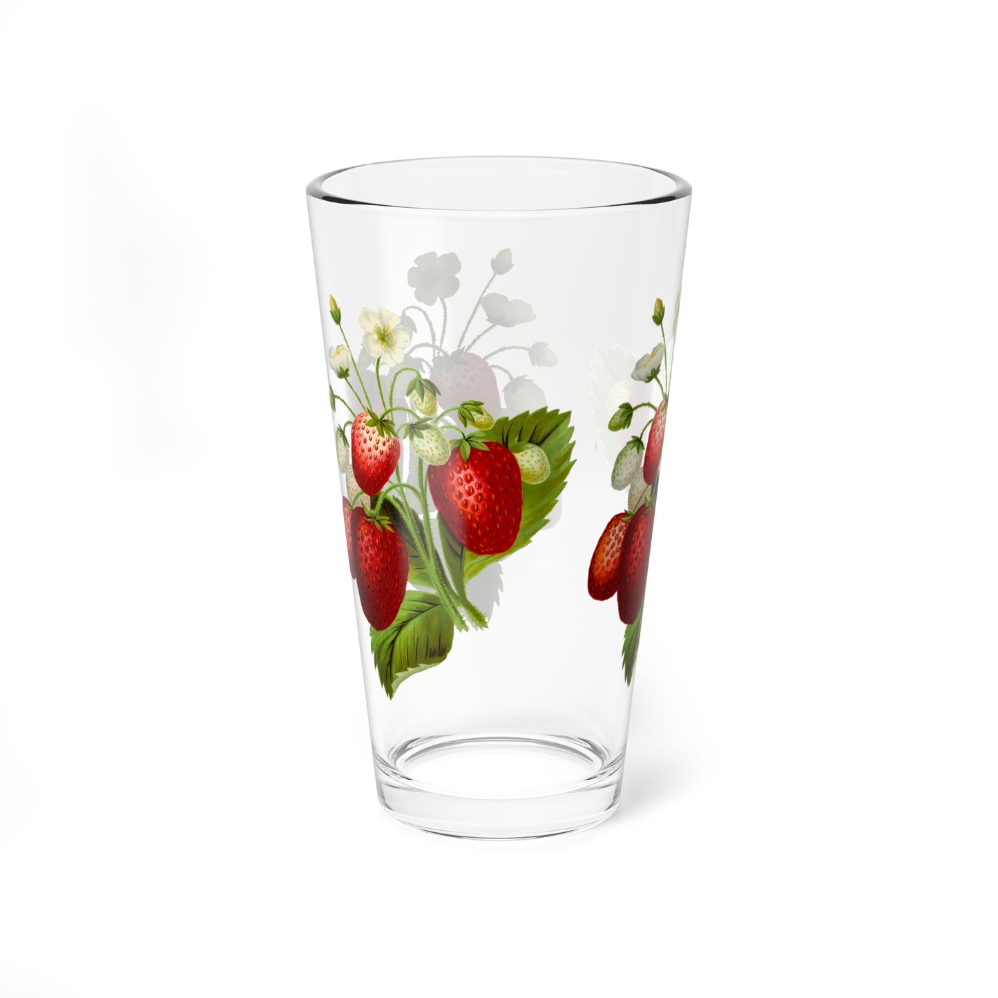 Strawberry Mixing Glass, 16oz | Farmhouse Kitchen Decor, Summer Entertaining, Fruit Lover Gift, Retro Drinkware, Gardening Gift