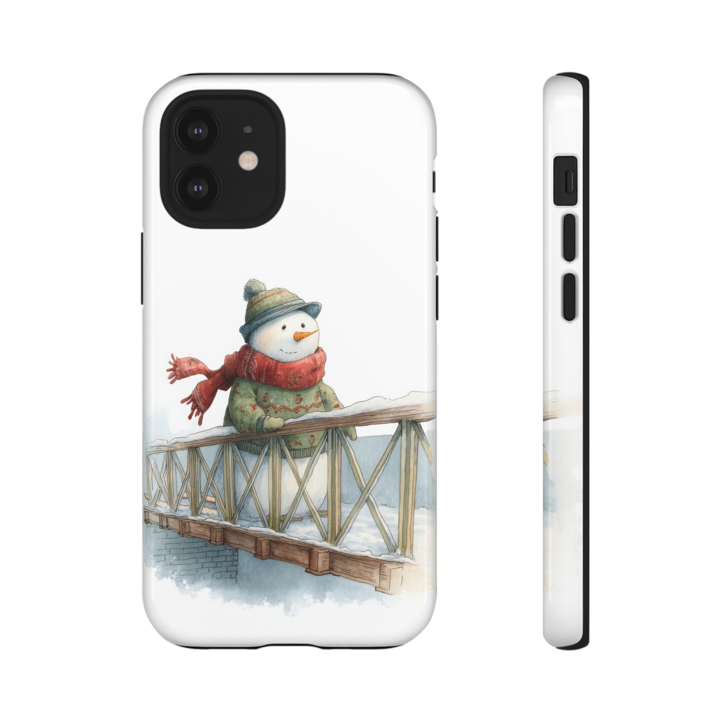 Snowman Phone Case – Winter Holiday Gift, Cute Snowman Design, Winter Accessories, Protective Phone Case, Unique Christmas Present