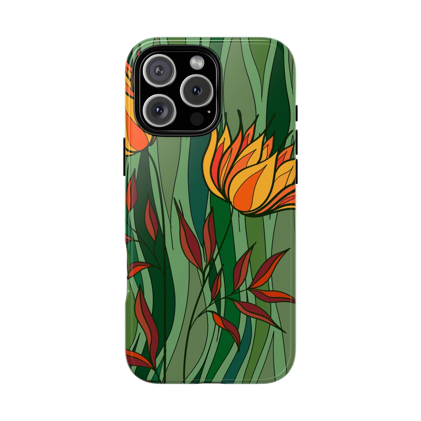 Vibrant Floral Phone Case, Nature-Inspired Tough Case, Eco-Friendly Cover, Unique Gift for Nature Lovers, Spring Decor