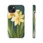 Floral Phone Case - Yellow Daffodil Design, Tough Phone Cover, Spring Decor, Floral Gift, Nature-Inspired Accessories