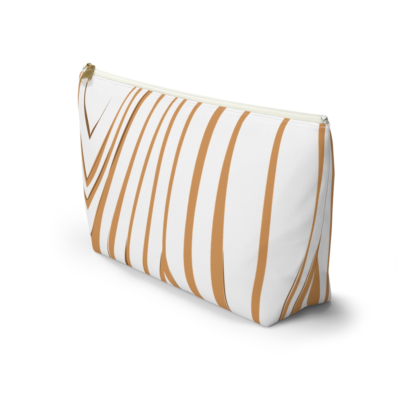 Chic T-bottom Accessory Pouch, Stylish Makeup Bag, Canvas Cosmetic Case, Travel Organizer, Gifts for Her