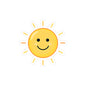 Sunny Smiley Kiss-Cut Sticker — Cute Sun Laptop Decal