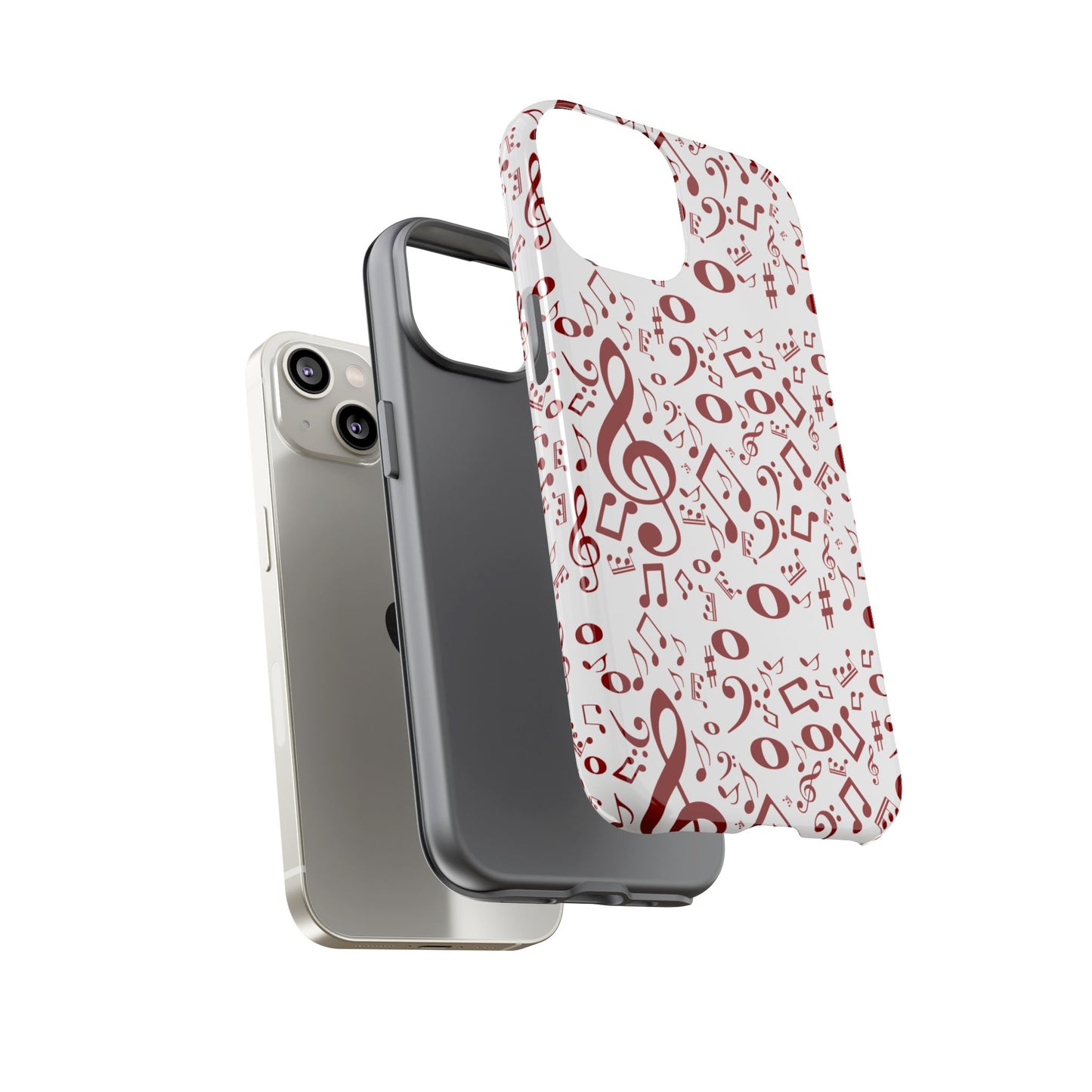 Musical Note Phone Case, Tough iPhone Cover, Gift for Musicians, Customizable, Music Lover's Accessory, Durable Phone Protection