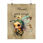 Whimsical Bee Poster Art - Flaunt Your Wings, Cute Bee Decor, Nursery Wall Art, Gift for Kids, Insect Lover's Gift