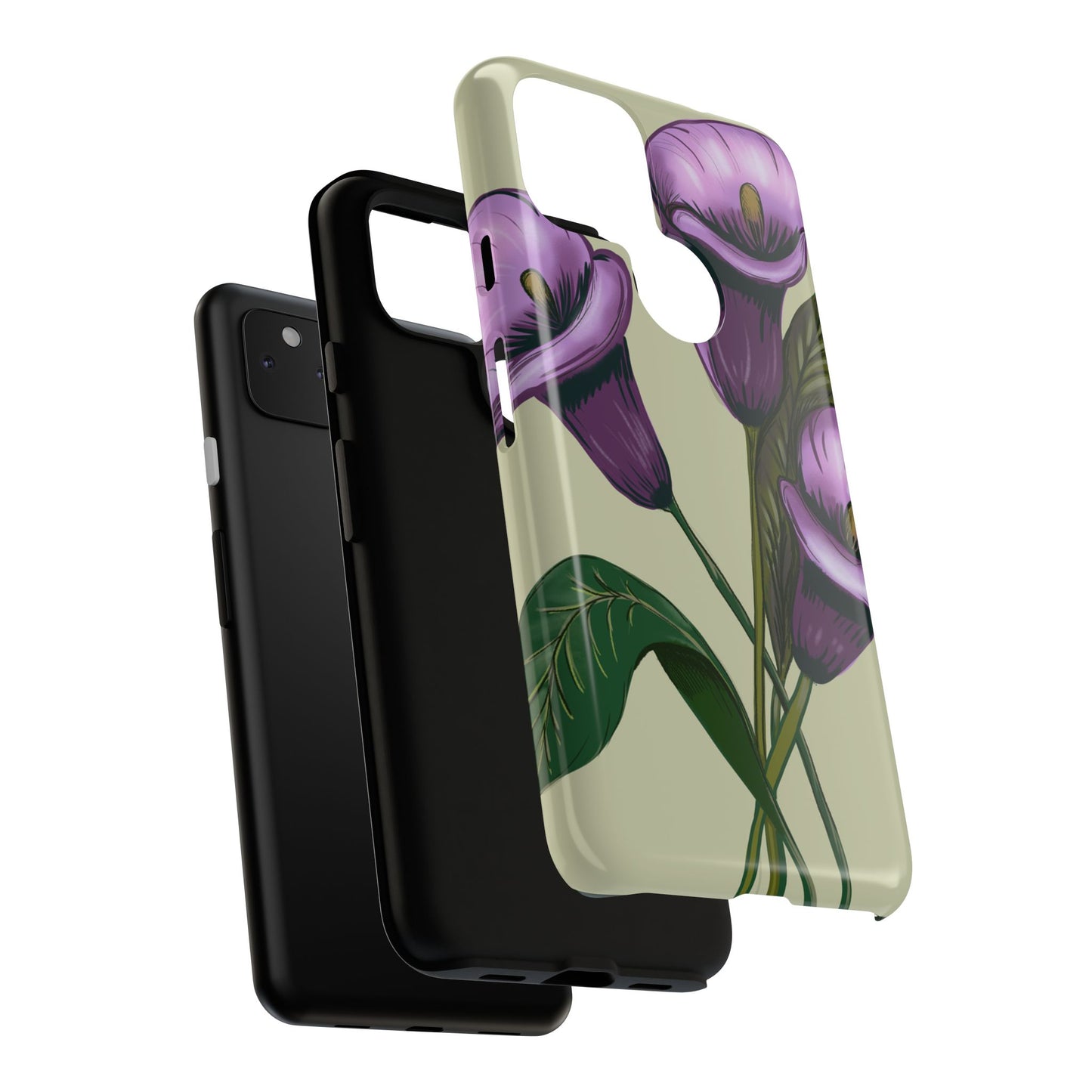 Floral Phone Case - Tough Cases, Purple Flower Design, Cell Phone Accessories, Gift for Her, Nature Lover Essentials