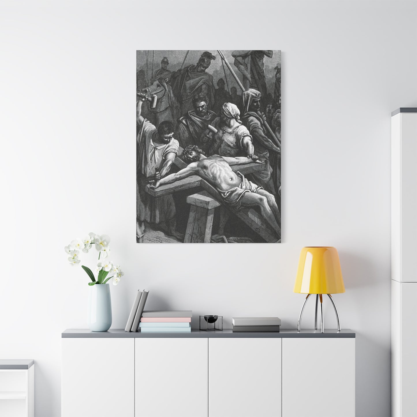 Crucifixion Art Matte Canvas Print – Stretched Religious Wall Decor