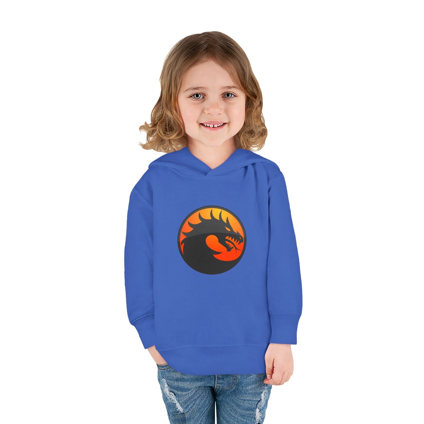 Toddler Fleece Hoodie with Dragon Design, Cozy Kids Pullover, Perfect for Playtime, Birthday Gift, Halloween Costume, Dragon Lover Apparel