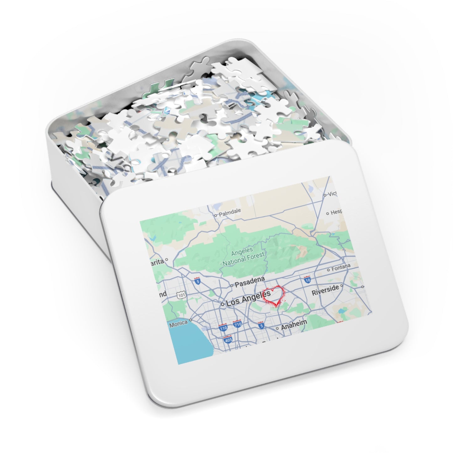 Los Angeles Love Jigsaw Puzzle with Tin | Fun Family Game, Unique Gift, Travel Keepsake, Home Decor, Puzzle Lovers