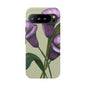 Floral Phone Case - Tough Cases, Purple Flower Design, Cell Phone Accessories, Gift for Her, Nature Lover Essentials