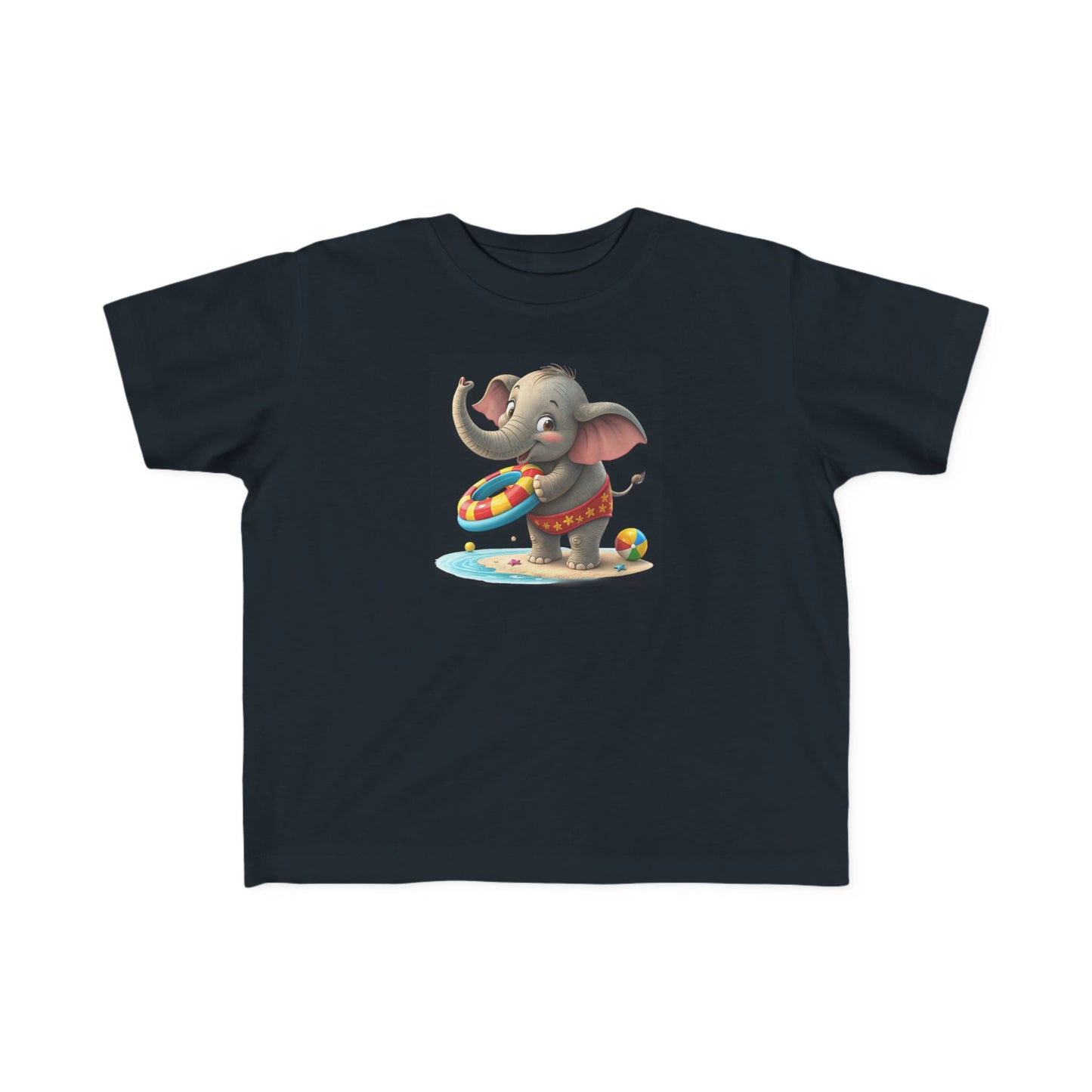 Cute Elephant Toddler Tee, Fun Summer Shirt, Kids Beachwear, Adorable Gift for Ages 2-5, Playful Animal Apparel