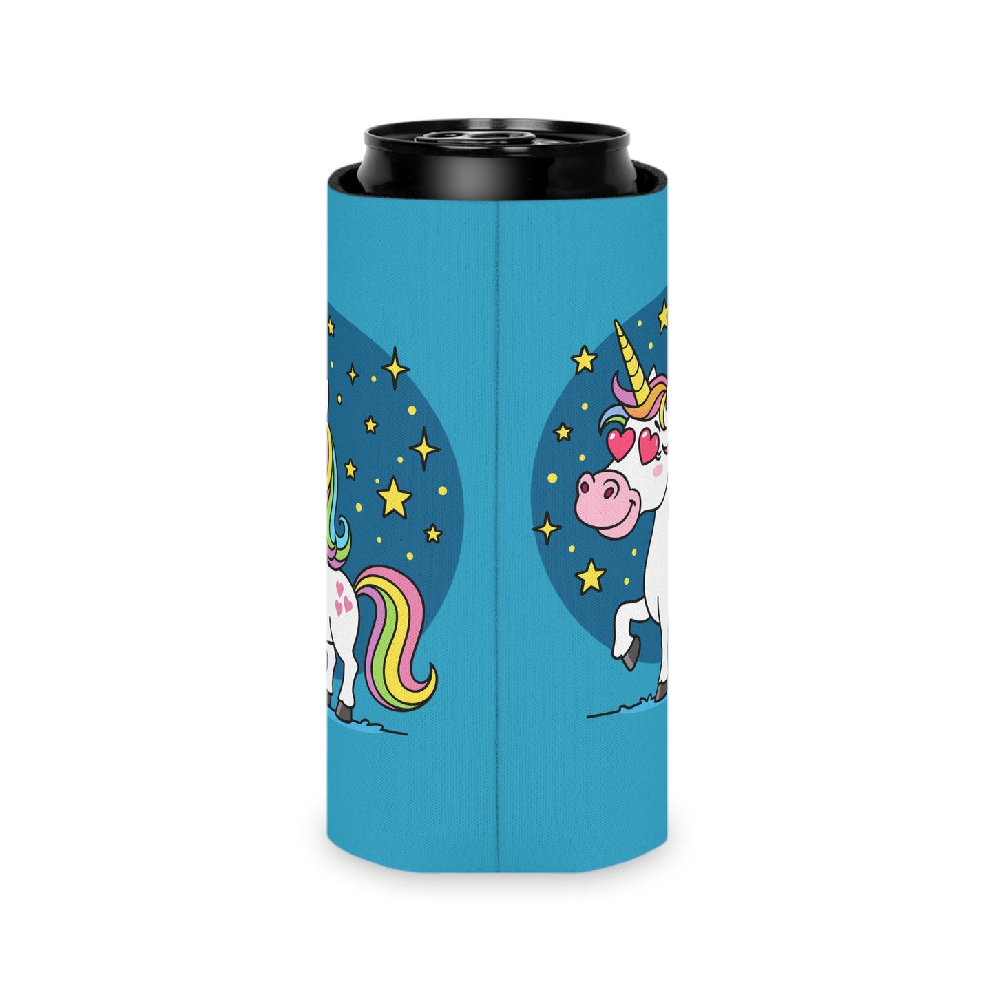Whimsical Unicorn Can Cooler - Fun Drink Insulator for Parties, Birthdays, Summer BBQs, Magical Celebrations, Gift for Unicorn Lovers