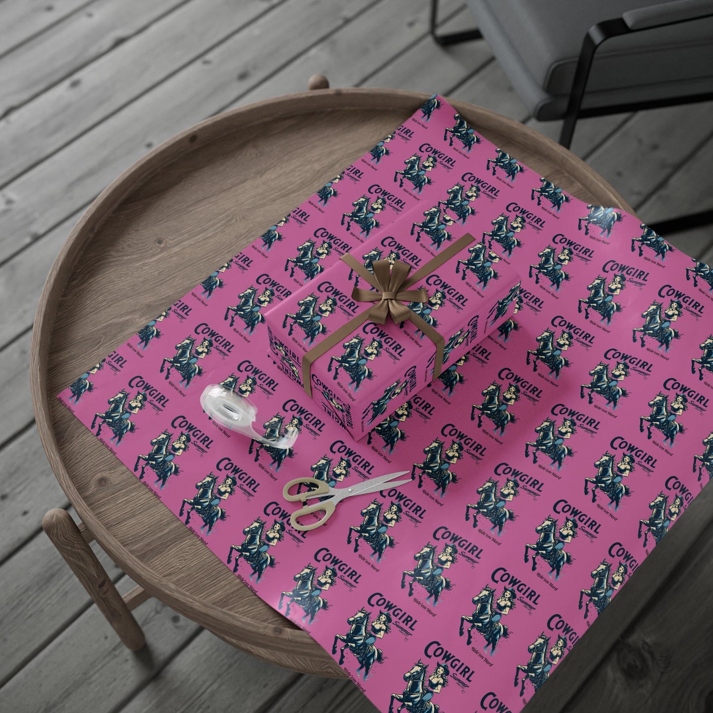 Cowgirl Wrapping Paper - Fun Gift Wrap for Birthdays, Western Theme Parties, Cowgirl Decor, Unique Gift Wrapping, Cute Cowgirl Print