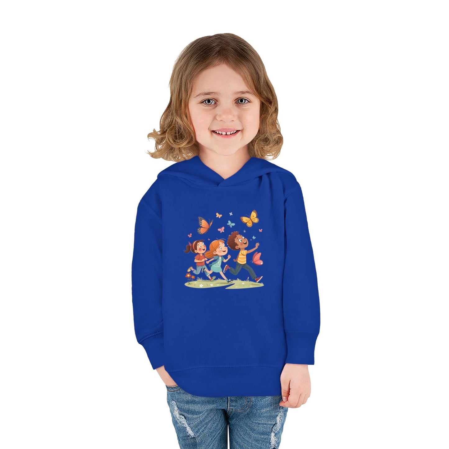 Butterfly Adventure Toddler Pullover Hoodie | Cute Kids Apparel, Fleece Hoodie, Toddler Gift, Outdoor Playwear, Spring Fashion