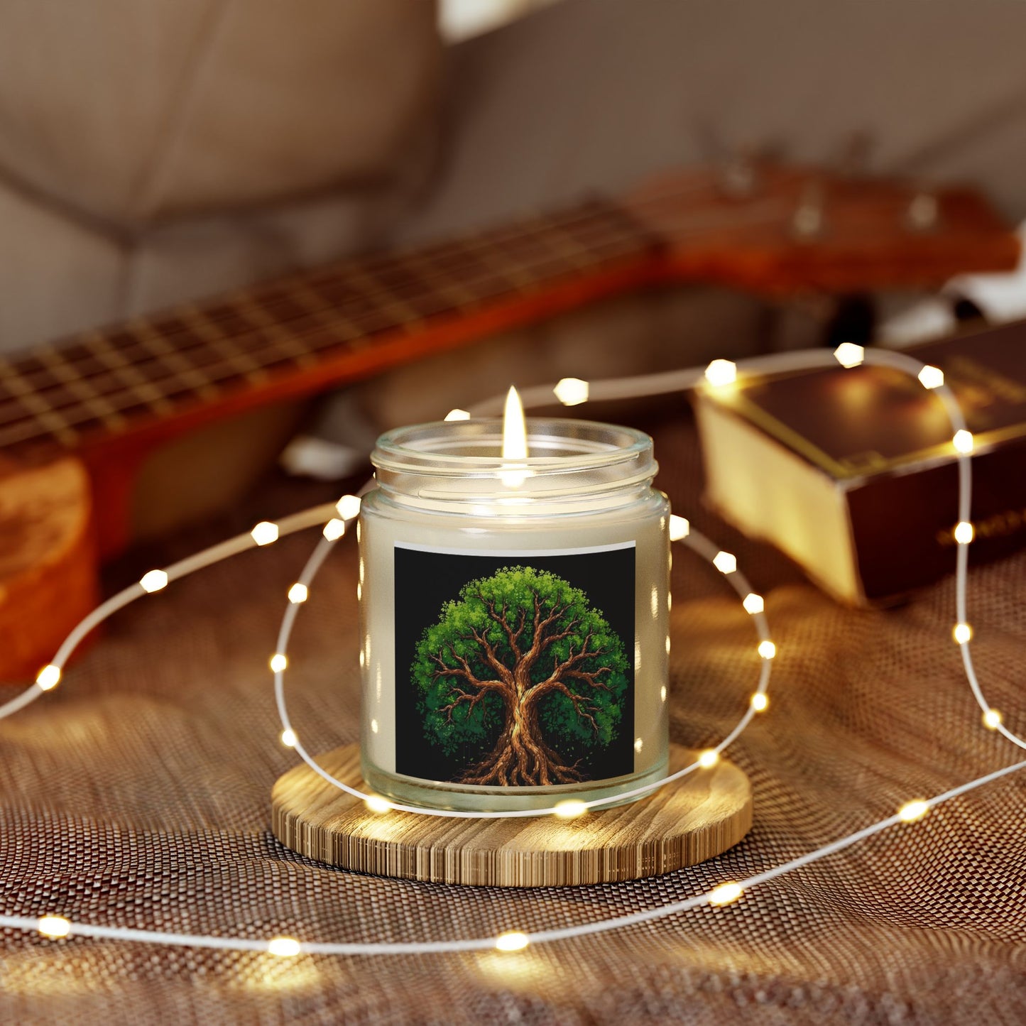 Scented Candles, Coconut Apricot Wax - Tree of Life Design, Eco-friendly Aromatherapy, Home Fragrance, Gifts for All Occasions