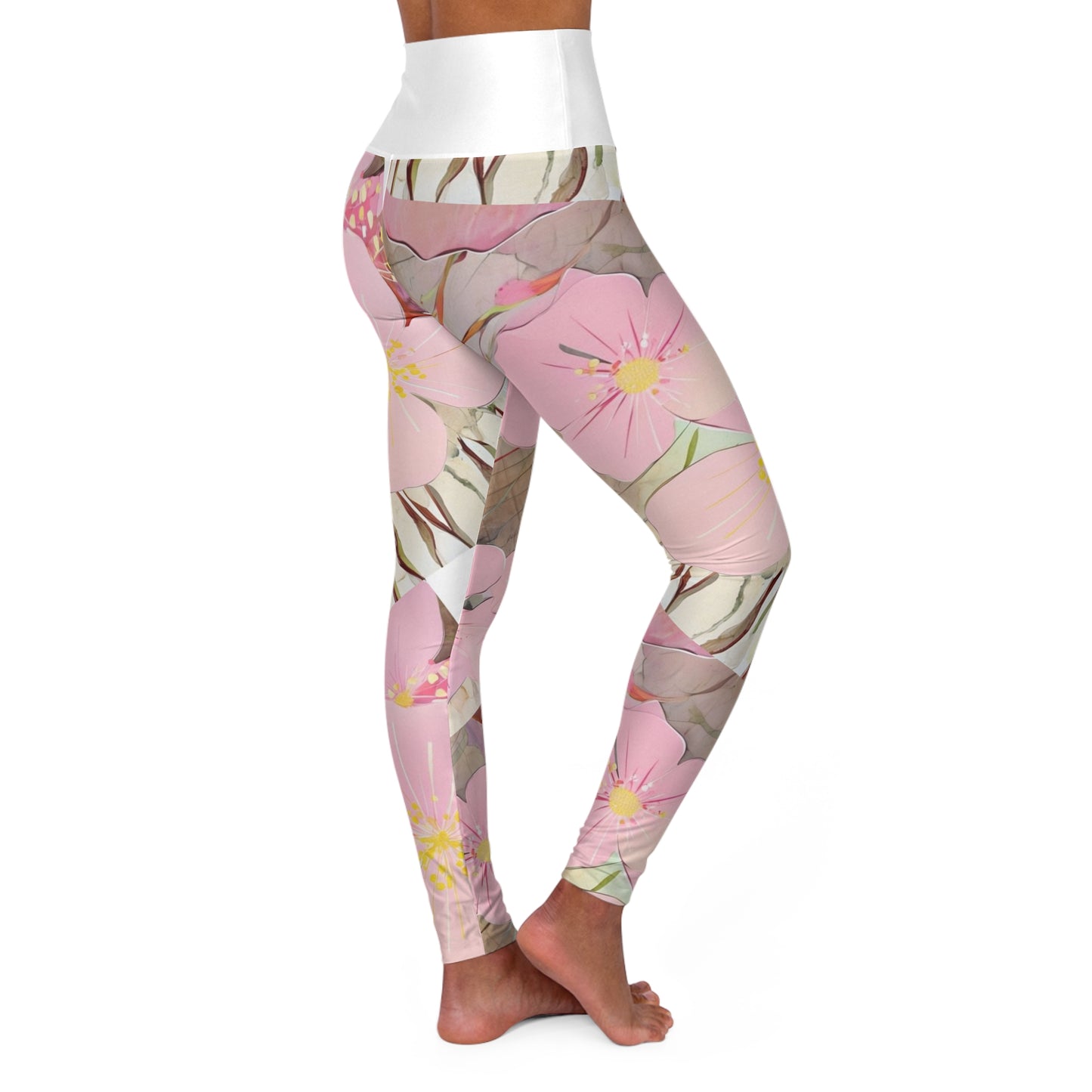 Floral High Waisted Yoga Leggings Chic Activewear for Fitness Lovers