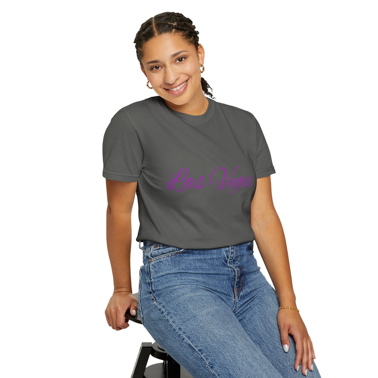 Las Vegas Floral Unisex Garment-Dyed T-Shirt | Vacation Tee, Travel Shirt, Summer Outfit, Gift for Travelers, Retro Las Vegas Design