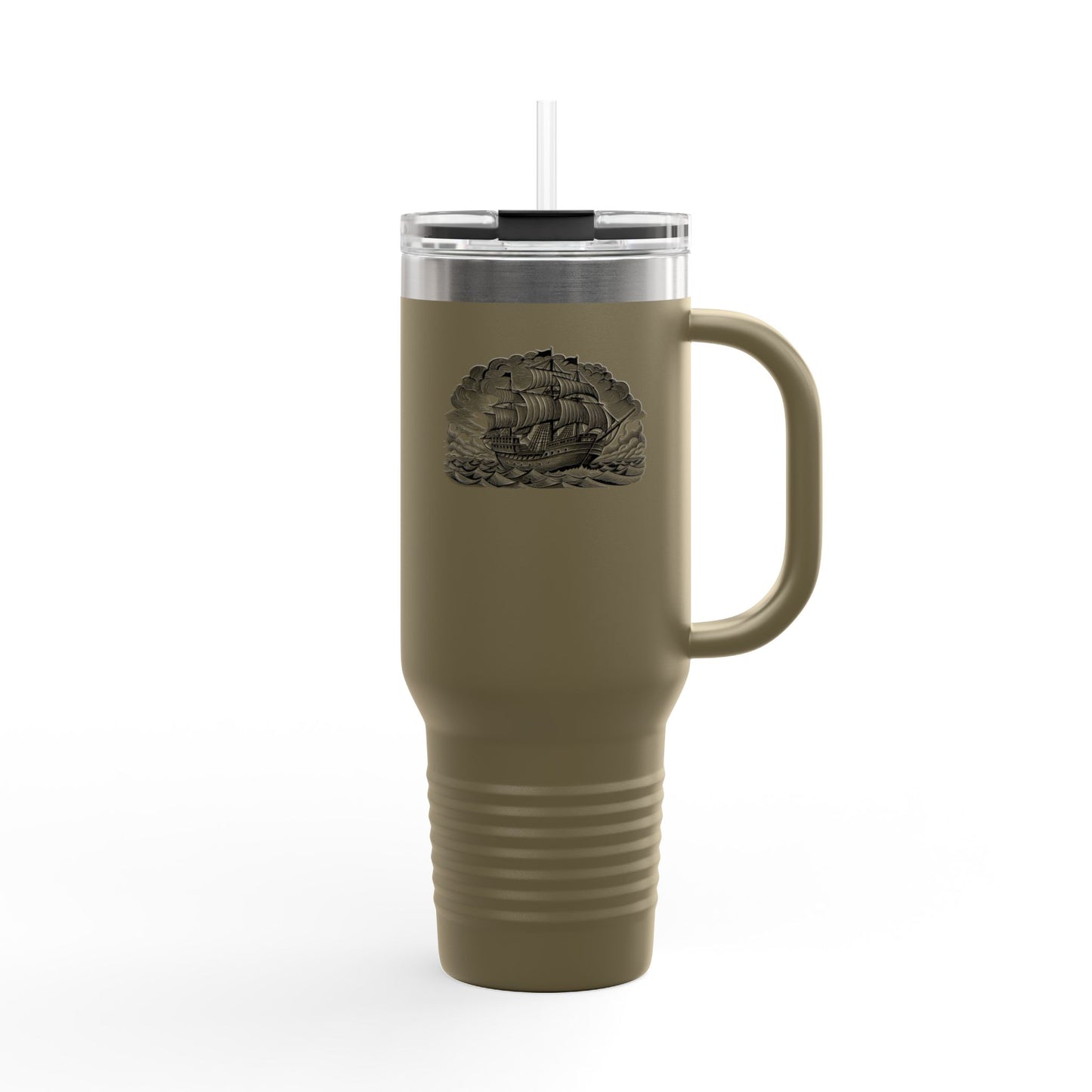 Vintage Nautical Insulated Travel Mug, 40oz | Durable Shipping Mug, Gifts for Sailors, Personalized Travel Cup, Summer Adventure Mug, [...]