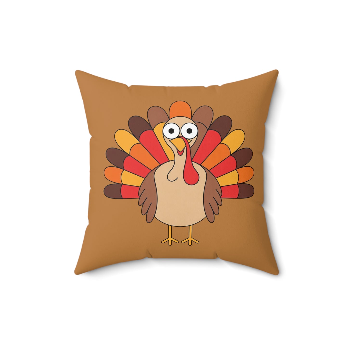 Thanksgiving Turkey Pillow, Cute Square Cushion, Fall Decor, Holiday Gift, Home Decoration, Cozy Thanksgiving