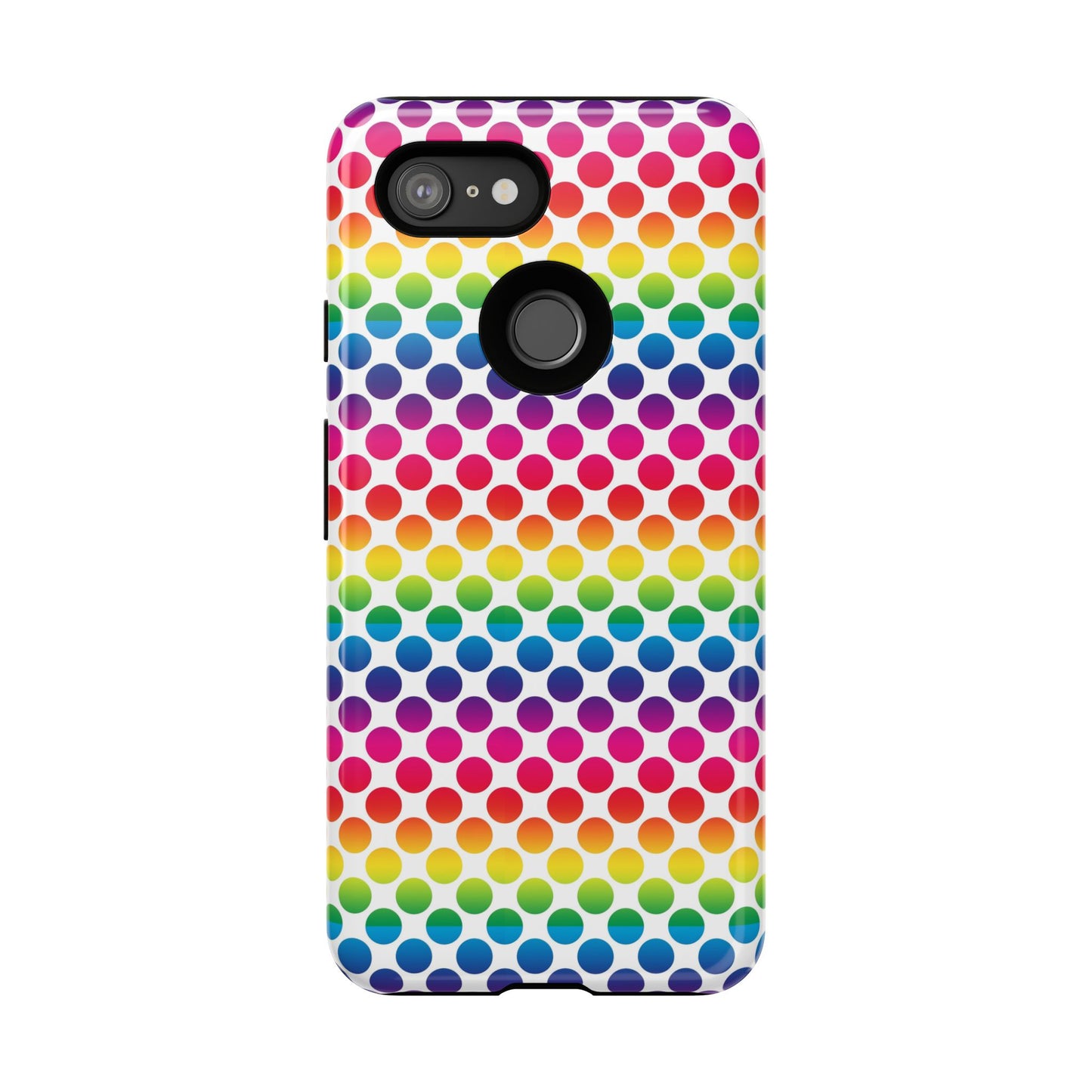 Rainbow Dot Phone Case, Colorful Phone Cover, Fun Phone Accessory, Gift for Friends, Trendy Mobile Case