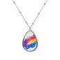 Pride Oval Necklace, LGBTQ+ Jewelry, Colorful Pendant, Gift for Her, Celebration Necklace, Meaningful Accessories