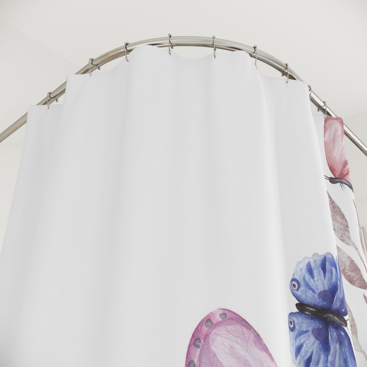 Shower Curtains Wildflowers and butterflies