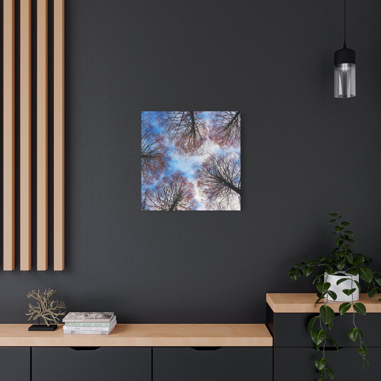 Winter Tree Canopy Matte Canvas Wall Art — Stretched 1.25"