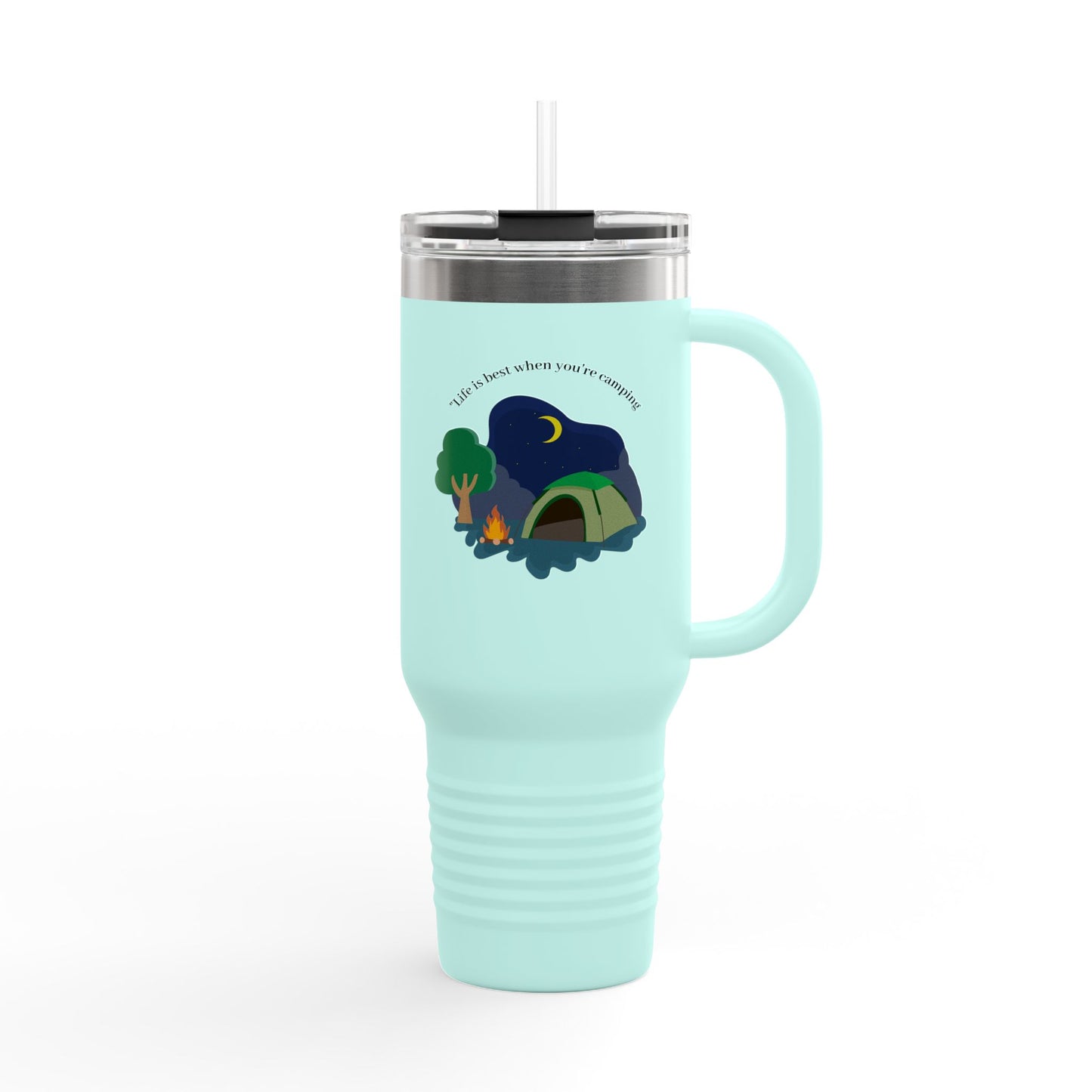 Insulated Travel Mug for Adventurers | 40oz Camping Coffee Mug, Travel Tumbler, Outdoor Drinkware, Gift for Hikers, Nature Lovers