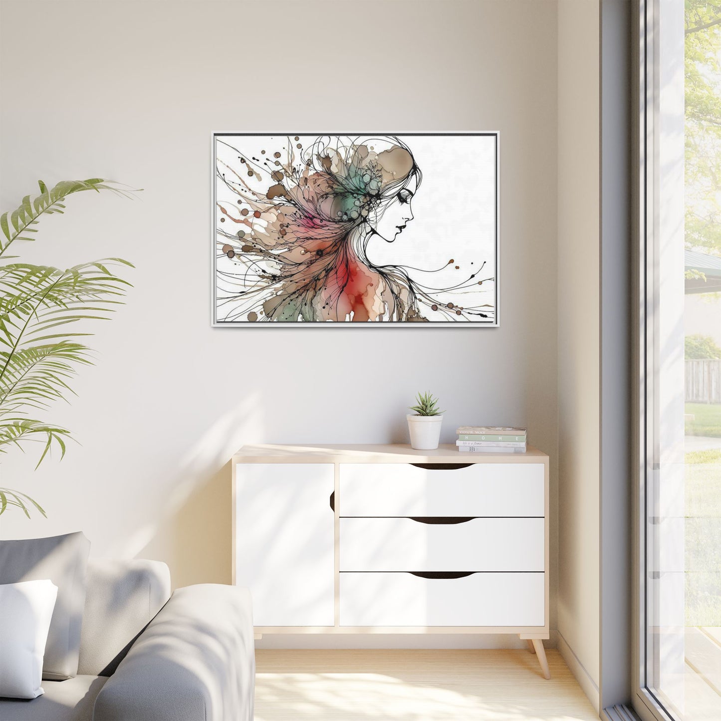 Matte Canvas, Framed (Multi-color) - Girl Whispers