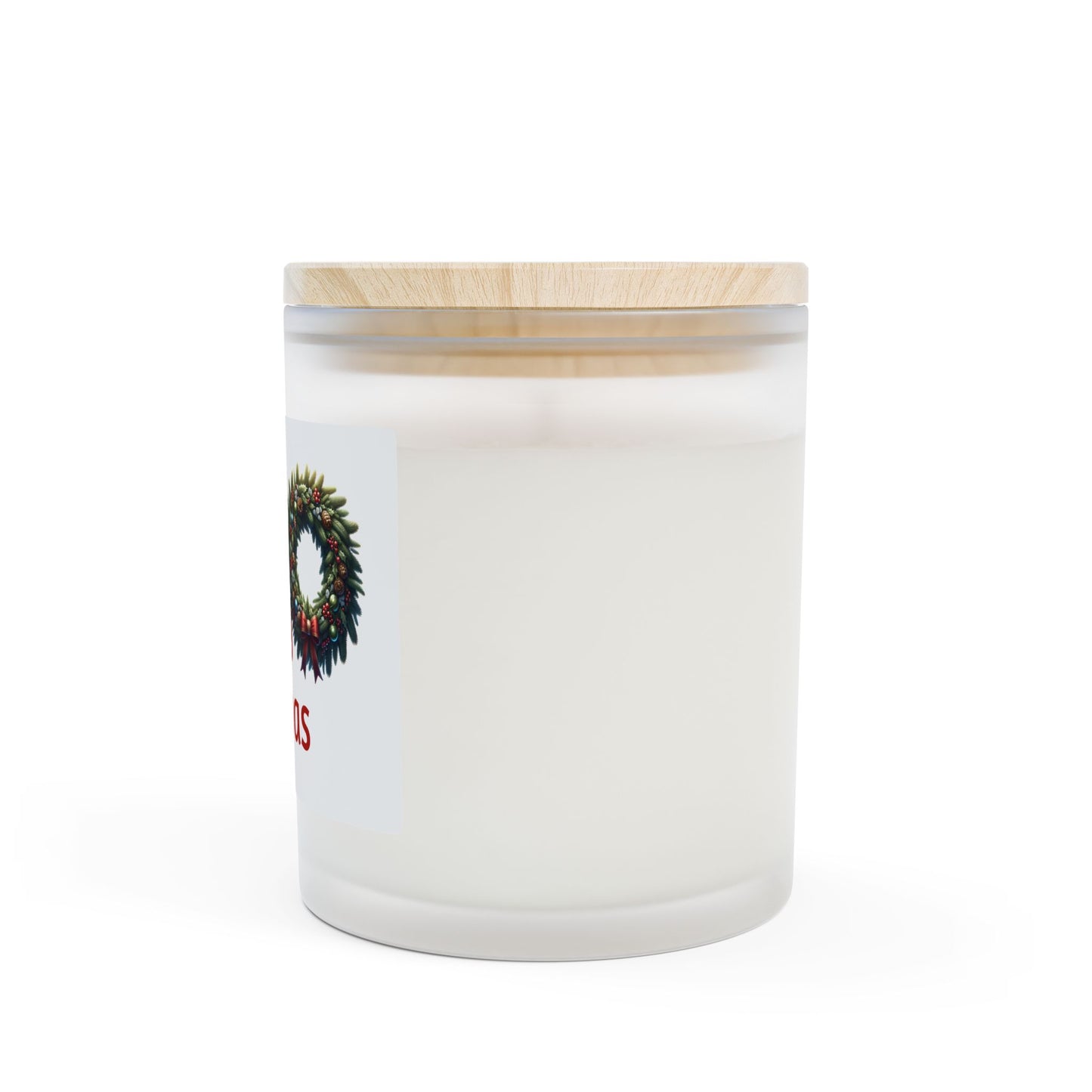 Merry Christmas Frosted Glass Candle - Holiday Home Decor, Cozy Gift, Seasonal Aromatherapy, Festive Candlelight
