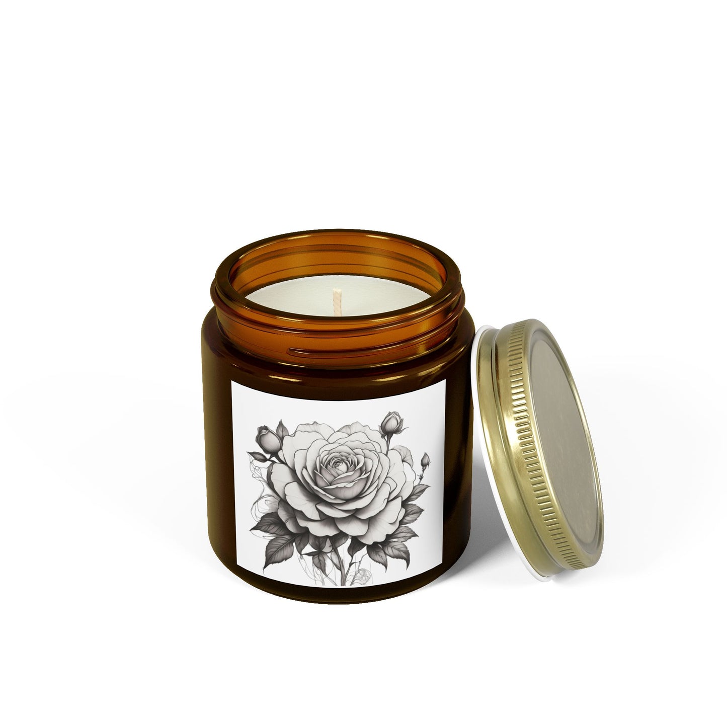 Rose Scented Candle - Coconut Apricot Wax, Relaxing Aromatherapy, Home Decor, Gifts for Her, Eco-friendly Candle