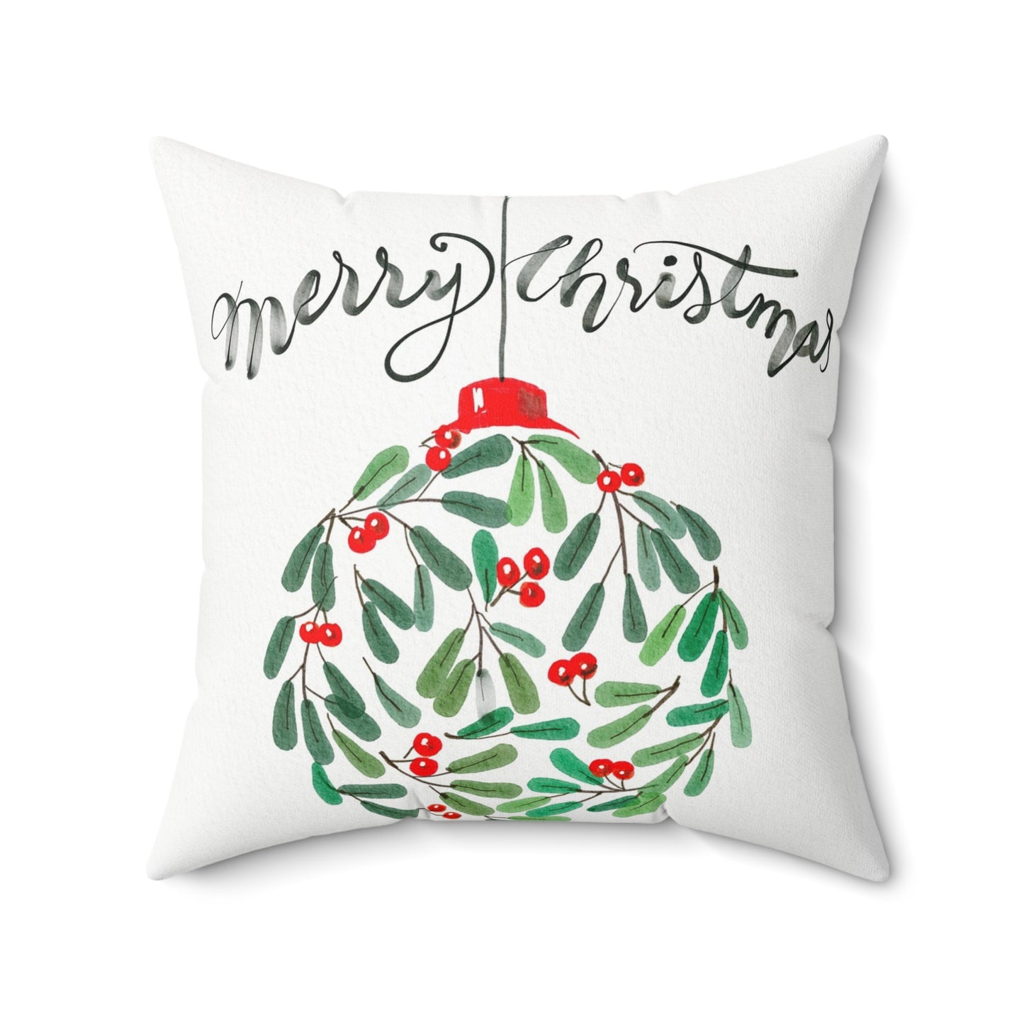 Merry Christmas Holiday Pillow, Christmas Decor, Cozy Home Cushion, Festive Gift, Seasonal Throw Pillow