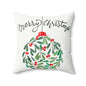 Merry Christmas Holiday Pillow, Christmas Decor, Cozy Home Cushion, Festive Gift, Seasonal Throw Pillow