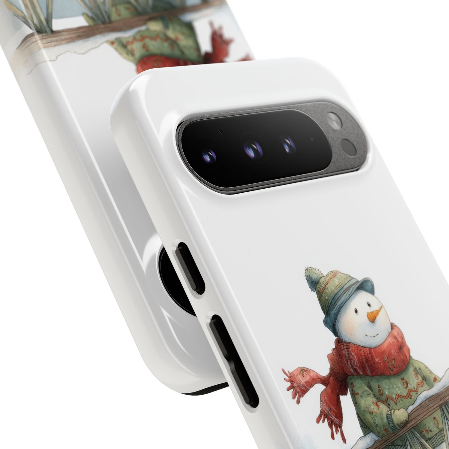 Snowman Phone Case – Winter Holiday Gift, Cute Snowman Design, Winter Accessories, Protective Phone Case, Unique Christmas Present