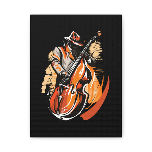 Matte Canvas, Stretched, 1.25" - Bass Player