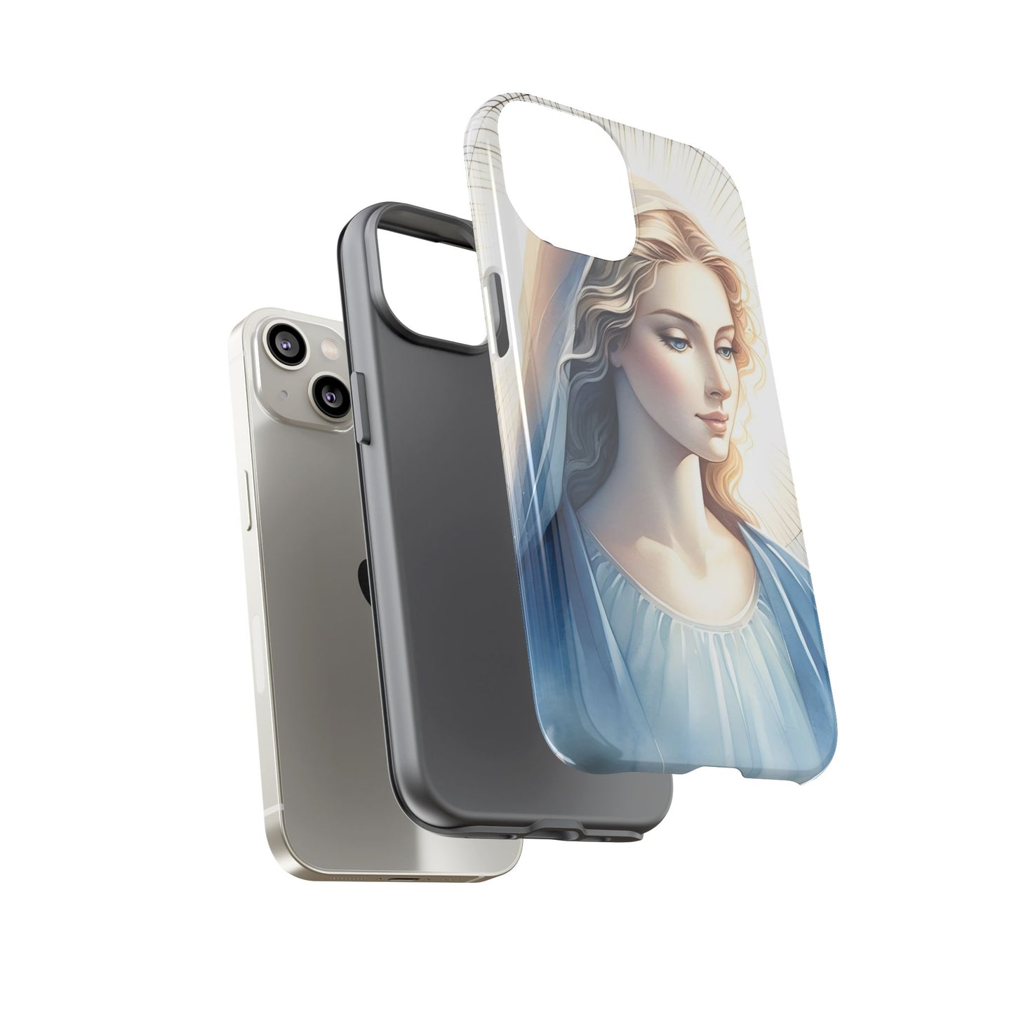 Beautiful Mary Phone Case, Tough Phone Case, Inspirational Tech Accessory, Gift for Her, Religious Phone Cover