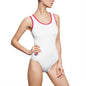 Women's USA Stars & Stripes Classic One-Piece Swimsuit, Perfect for Summer Fun, Beach Days, Pool Parties, and 4th of July