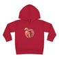 Cute Apple Toddler Pullover Fleece Hoodie - Cozy, Fun, Playful Kidswear, Perfect Gift for Birthdays, Play Dates, or Fall Outings
