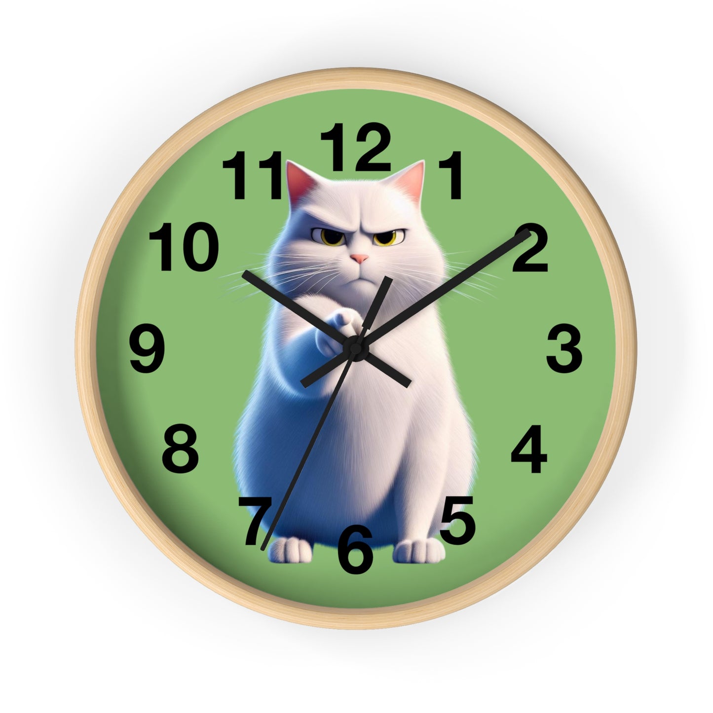 Whimsical Cat Wall Clock, Funny Animal Decor, Unique Gift for Cat Lovers, Home & Office Decoration, Purr-fect for Cat Themed Parties