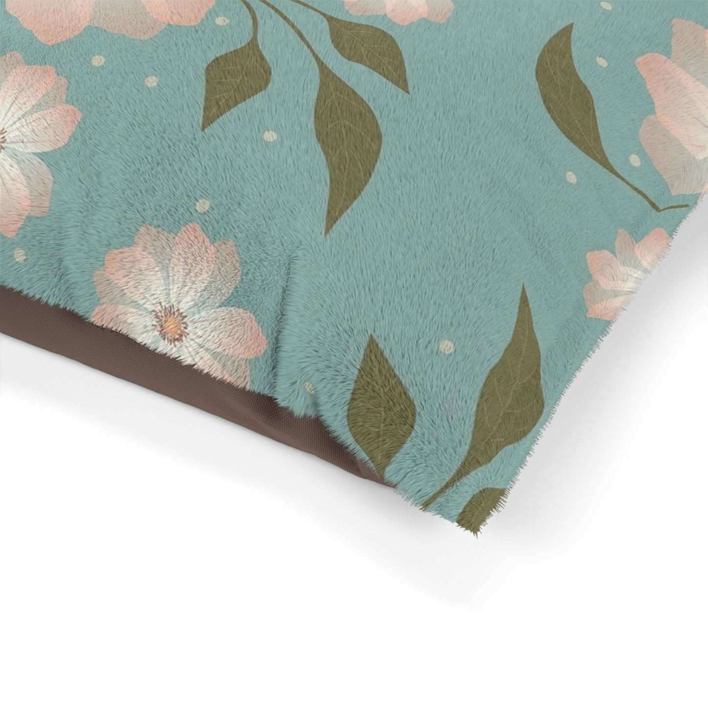 Floral Cozy Pet Bed - Soft Dog Bed, Cat Bed, Pet Sleeping Pad, Cute Pet Decor, Flower Pattern Bed for Dogs and Cats