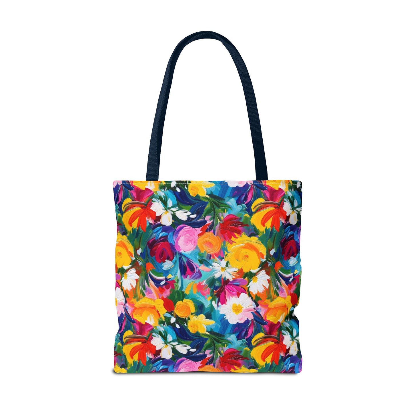 Colorful Floral Tote Bag — Vibrant All-Over Print Shopper