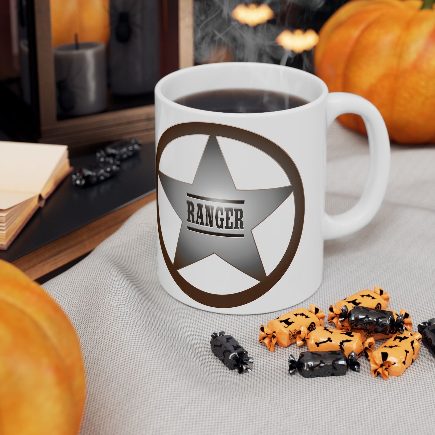 Rustic Star Ranger Ceramic Mug - Perfect Gift for Adventure Lovers, Cowboy Decor, Personalized Coffee Cup, Unique Gifts, Western Style