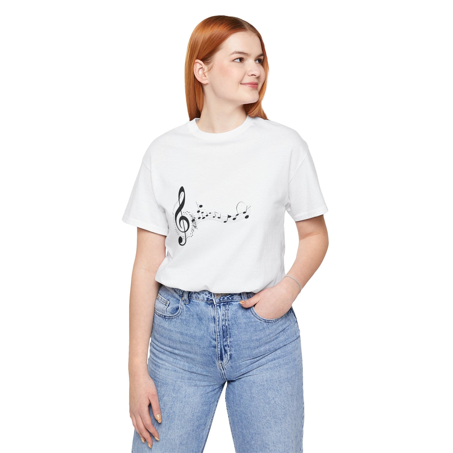 Musical Notes Short Sleeve Tee for Music Lovers