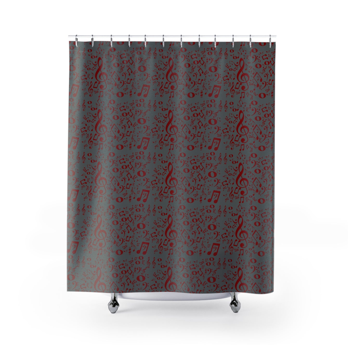 Musical Notes Shower Curtain | Perfect for Music Lovers, Unique Bathroom Decor, Gifts for Music Teachers, Home Styling, Artsy Style