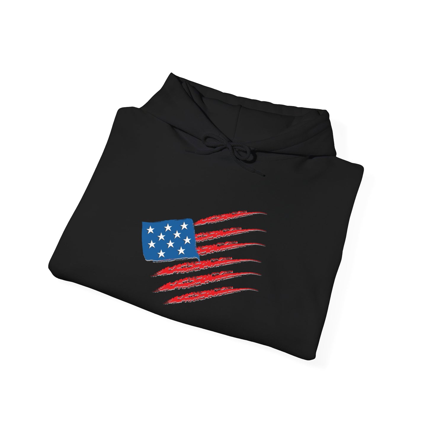 Patriotic Hoodie with American Flag Design | Unisex Sweatshirt for Independence Day, Memorial Day, Everyday Wear, Gift for Veterans